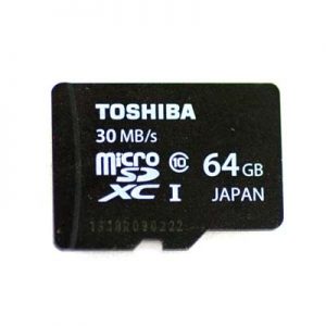 Bei uns können Sie die 64GB SDXC Toshiba MicroSD mieten.