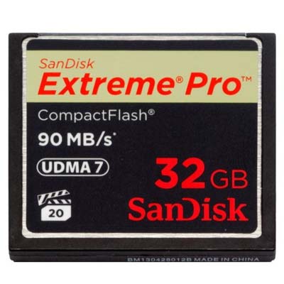 Bei uns können Sie die 90 MB/s SanDisk CF 32GB mieten.